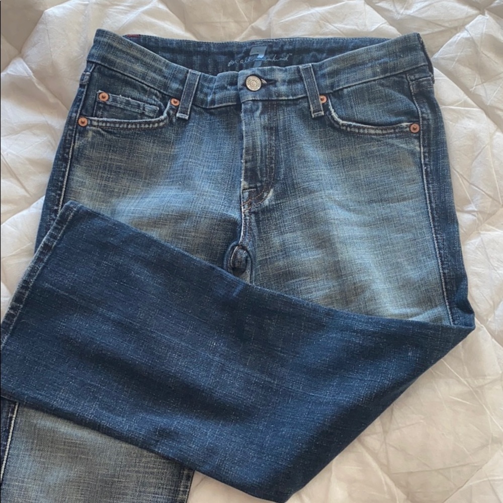 7 For All Mankind Crop “A” Pocket Jeans (28)